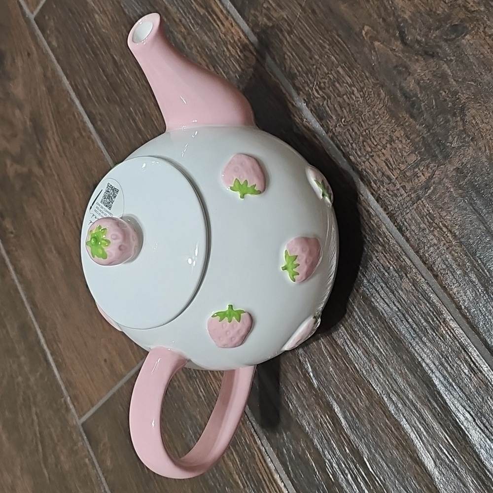 🍓 Strawberry Teapot with Lid